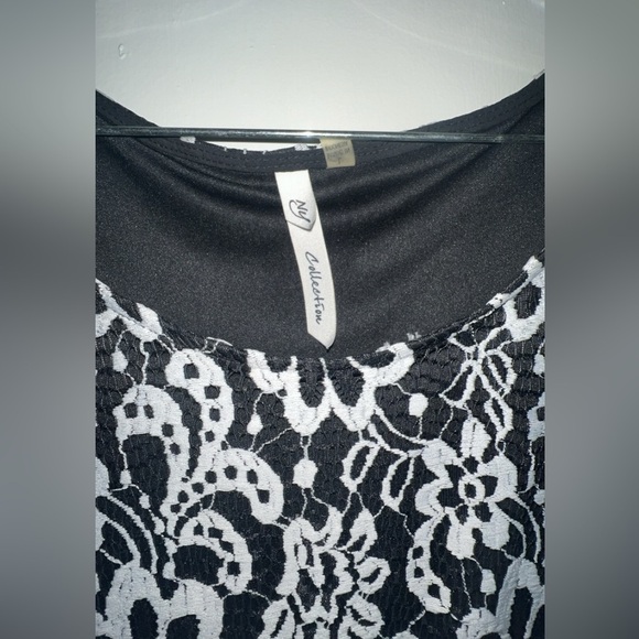 Black Floral Dress - Picture 3 of 4